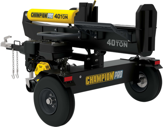 Champion 201091 Pro 40-Ton Log Splitter Horizontal/Vertical Full Beam Gas With Auto Return New - 201091