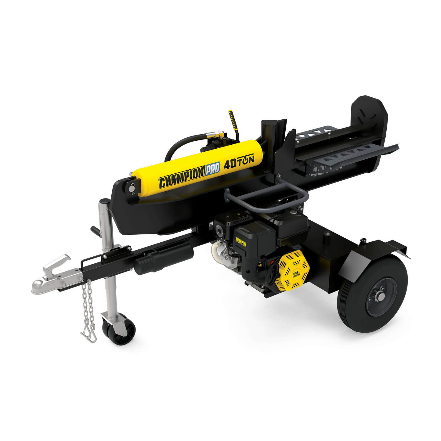 Champion 201091 Pro 40-Ton Log Splitter Horizontal/Vertical Full Beam Gas With Auto Return New - 201091