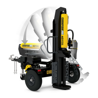 Champion 201091 Pro 40-Ton Log Splitter Horizontal/Vertical Full Beam Gas With Auto Return New - 201091
