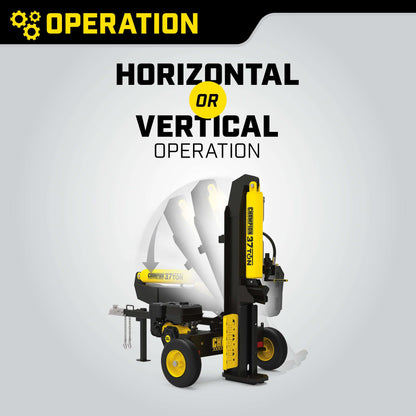 Champion -37-Ton Log Splitter Horizontal/Vertical Full Beam Gas with Auto Return New - 201314