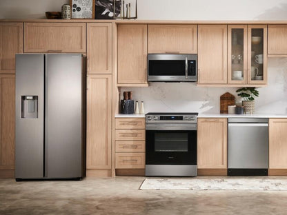 SAMSUNG 27.4 cu. ft. Large Capacity Side-by-Side Refrigerator in Stainless Steel - RS27T5200SR-KT