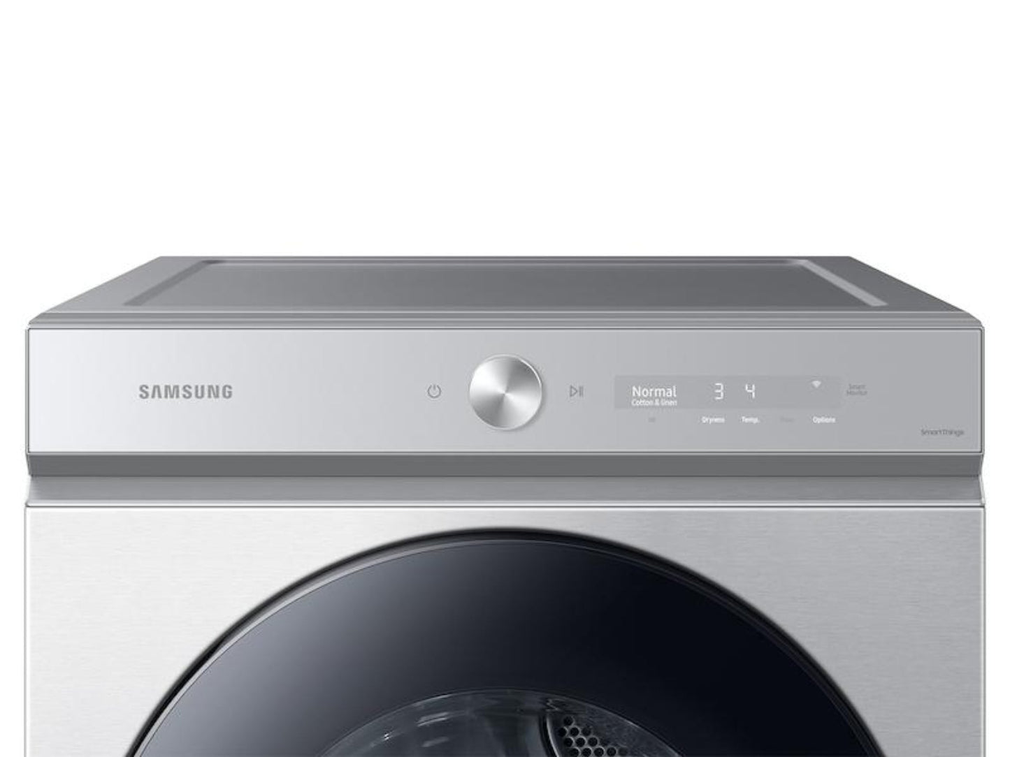 SAMSUNG Bespoke 7.6 cu. ft. Ultra Capacity Electric Dryer with Super Speed Dry and AI Smart Dial in Silver Steel - DVE53BB8700TA3-KT