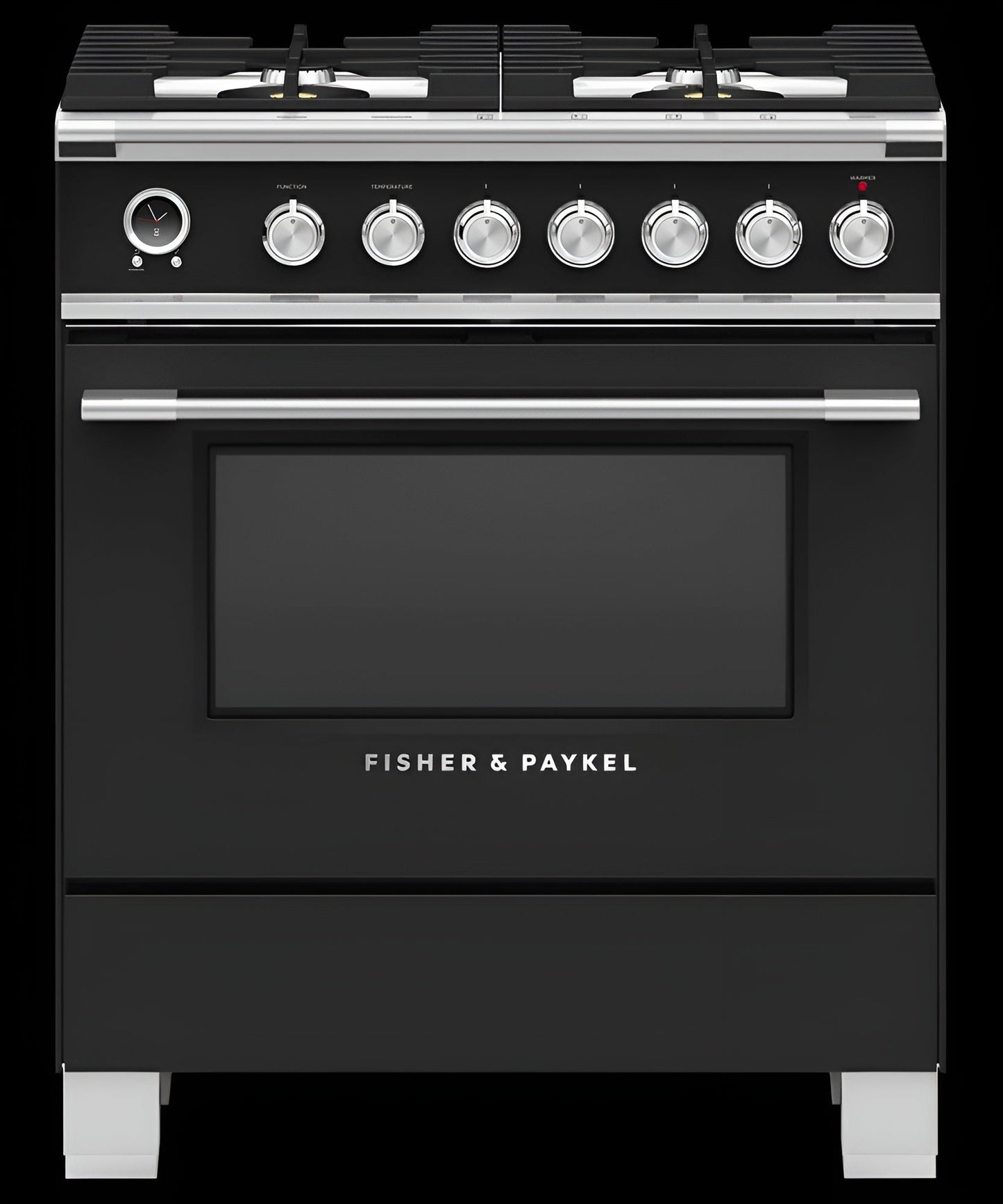 FISHER & PAYKEL OR30SCG6B1 Dual Fuel Range, 30", 4 Burners, Self-cleaning - OR30SCG6B1-KT