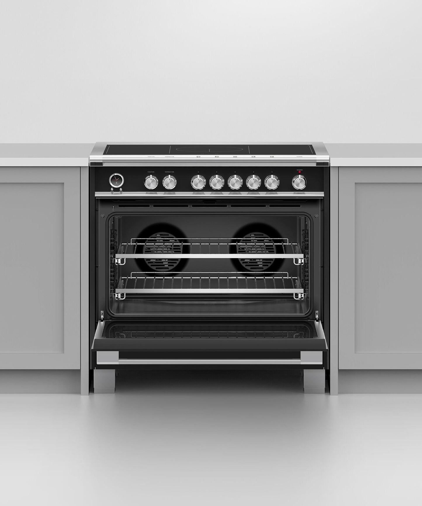FISHER & PAYKEL OR36SCI6B1 Induction Range, 36", 5 Zones with SmartZone, Self-cleaning - OR36SCI6B1-KT