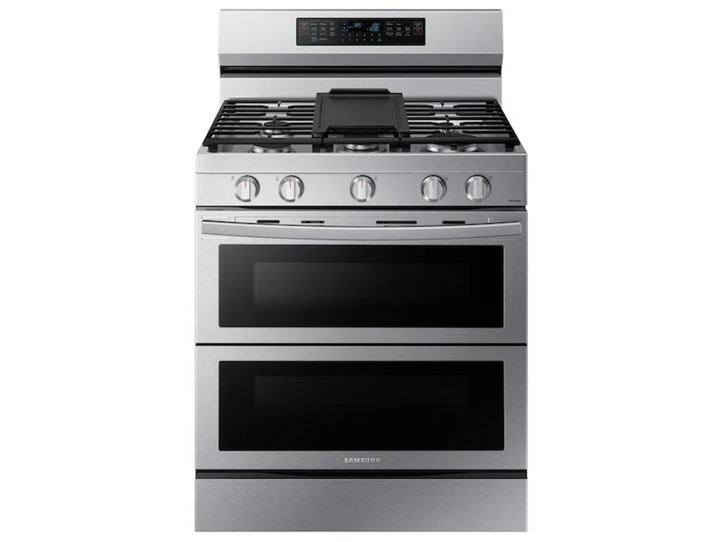SAMSUNG 6.0 cu. ft. Smart Freestanding Gas Range with Flex Duo(TM), Stainless Cooktop &amp; Air Fry in Stainless Steel - NX60A6751SS-KT