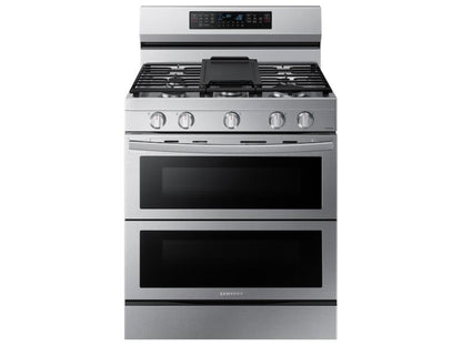 SAMSUNG 6.0 cu. ft. Smart Freestanding Gas Range with Flex Duo(TM), Stainless Cooktop &amp; Air Fry in Stainless Steel - NX60A6751SS-KT