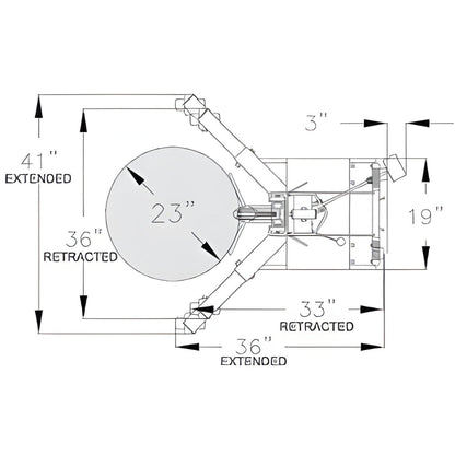 Wesco Industrial Products DM-1100-HR 650 lb. / 1,100 lb. High Reach Ergonomic Hydraulic Drum Handler with Gator Grip Clamp 240154