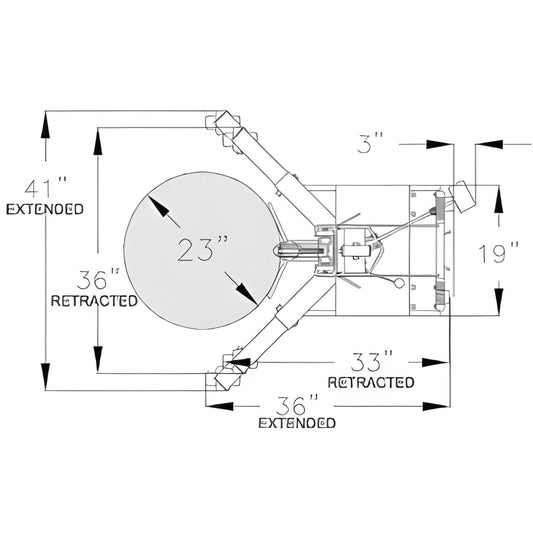 Wesco Industrial Products DM-1100-HR 650 lb. / 1,100 lb. High Reach Ergonomic Hydraulic Drum Handler with Gator Grip Clamp 240154