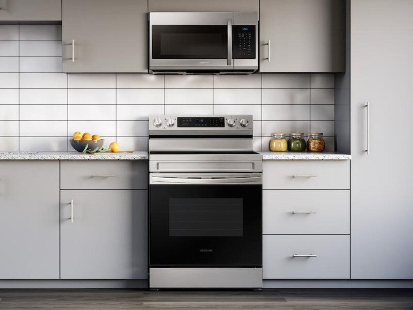 SAMSUNG 6.3 cu. ft. Smart Freestanding Electric Range with Rapid Boil™ & Self Clean in Stainless Steel - NE63A6311SS-KT
