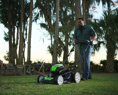 Greenworks Pro 80V 21" Brushless Push Lawn Mower w/ (2) 2.0Ah Batteries & Rapid Charger - 2500402