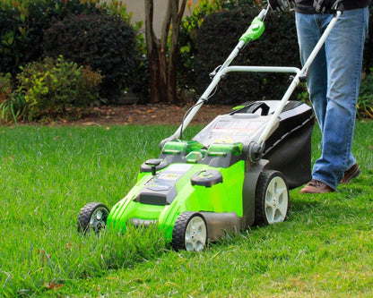 Greenworks 40V 20" Cordless Battery Dual Blade Push Lawn Mower w/ 4.0Ah and 2.0Ah Batteries & Charger - 25302