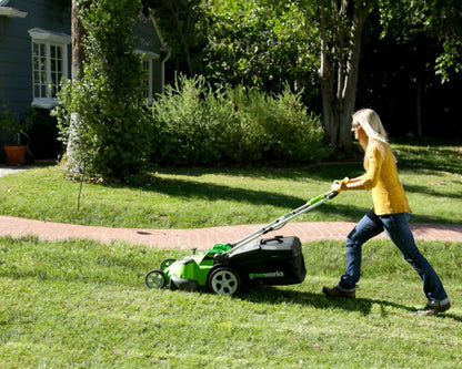 Greenworks 40V 20" Cordless Battery Dual Blade Push Lawn Mower w/ 4.0Ah and 2.0Ah Batteries & Charger - 25302