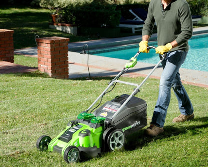 Greenworks 40V 20" Cordless Battery Dual Blade Push Lawn Mower w/ 4.0Ah and 2.0Ah Batteries & Charger - 25302