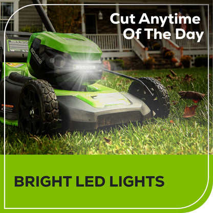 Greenworks 80V 21" Cordless Battery 4-in-1 Self-Propelled Lawn Mower w/ 4.0Ah, 2.0Ah Battery & Rapid Charger - 2544502