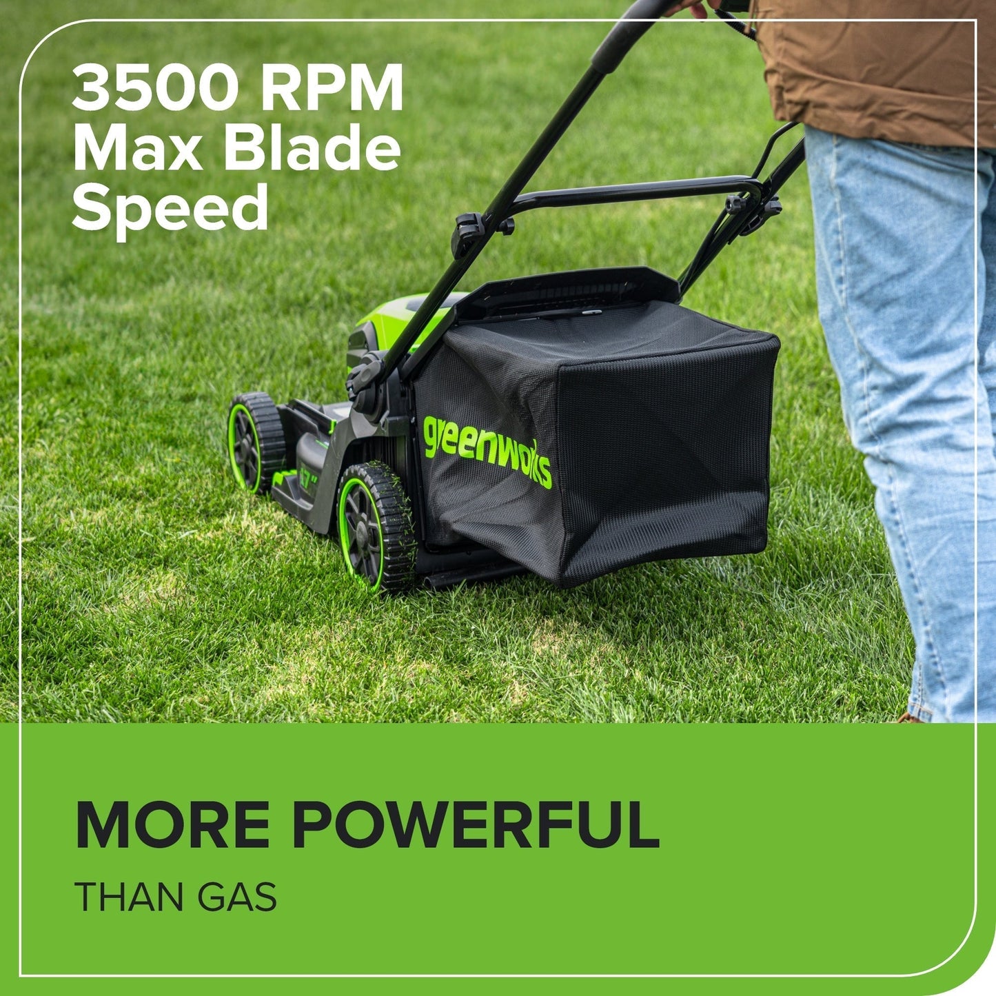 Greenworks 60V 17" Cordless Battery Push Lawn Mower w/ 4.0Ah Battery & Charger - 2553102