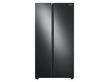 SAMSUNG  28 cu. ft. Smart Side-by-Side Refrigerator in Black Stainless Steel - RS28A500ASG-KT
