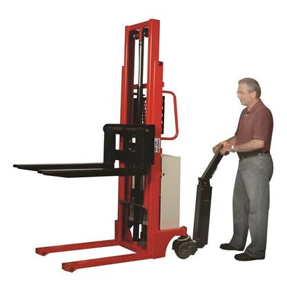 Wesco Industrial Products 2,200 lb. Power Drive Fork Stacker with 98 1/4" Lift Height 272943