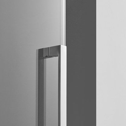 Serene Valley 72 x 74 Inch Square Rail Frameless Sliding Shower Door, Chrome - 280460