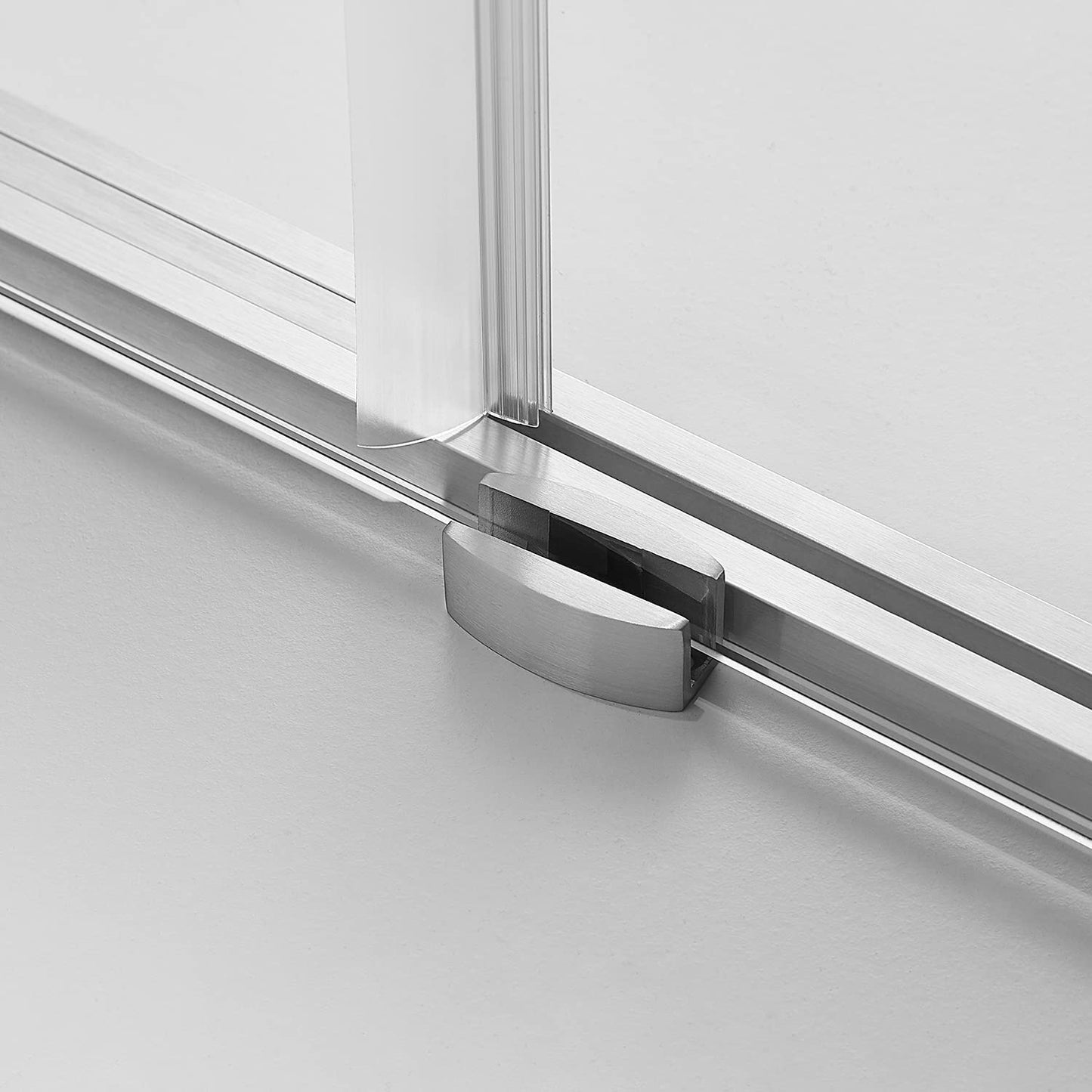 Serene Valley 60 x 66" Big Roller Frameless Sliding Shower Door, Brushed Nickel - 280492