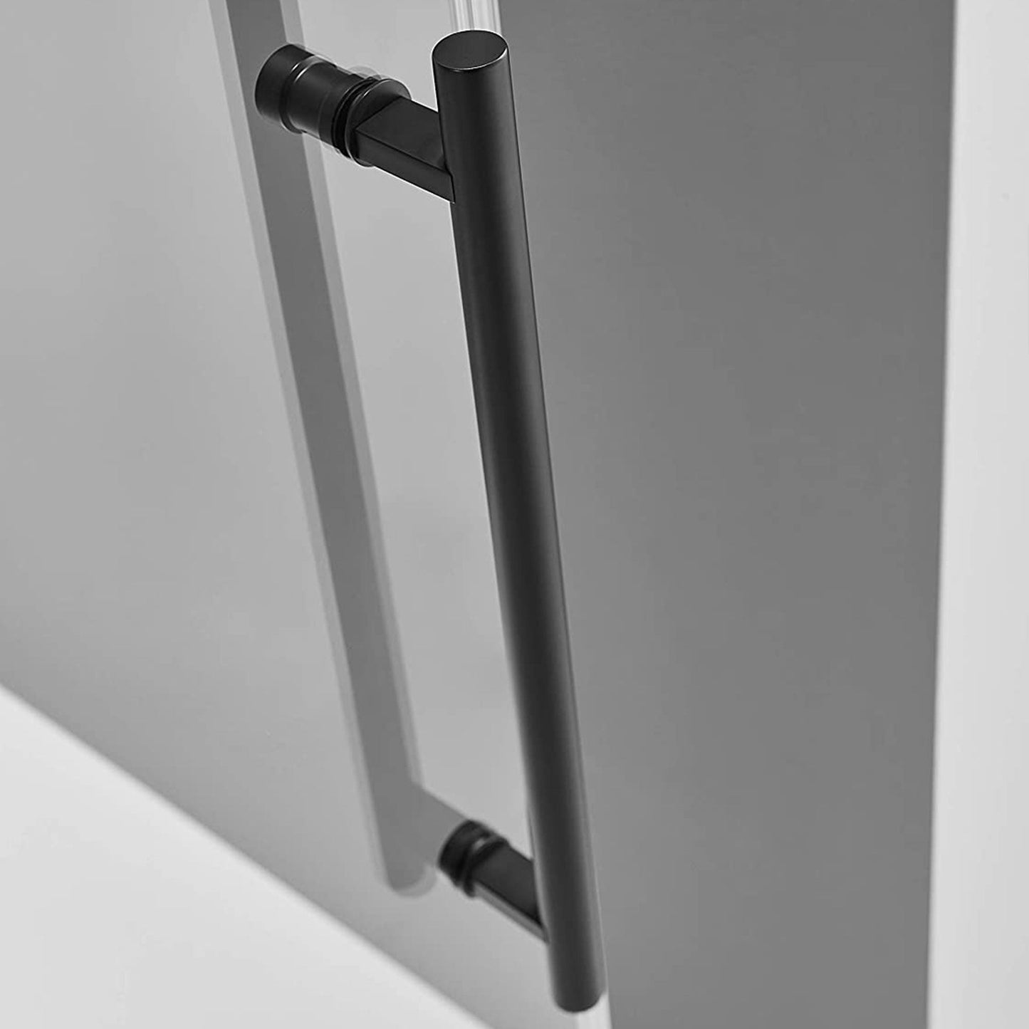 Serene Valley 56 x 74 Inch Big Roller Frameless Sliding Shower Door, Matte Black - 280494