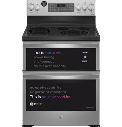 GE APPLIANCES PB965YPFS GE Profile™ 30" Smart Free-Standing Electric Double Oven Convection Range with No Preheat Air Fry - PB965YPFS-KT