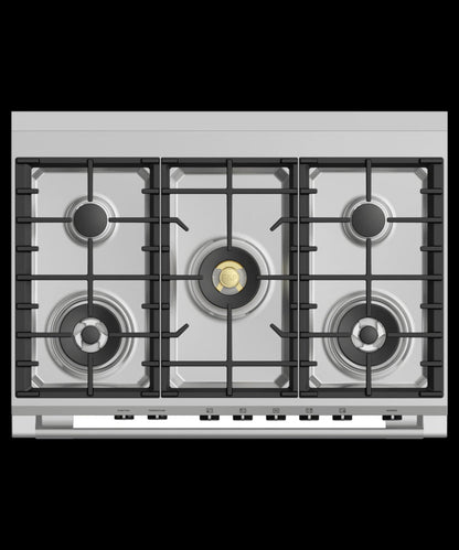 FISHER & PAYKEL OR36SCG6W1 Dual Fuel Range, 36", 5 Burners, Self-cleaning - OR36SCOR36SCG6W1-KTG6W1-KT