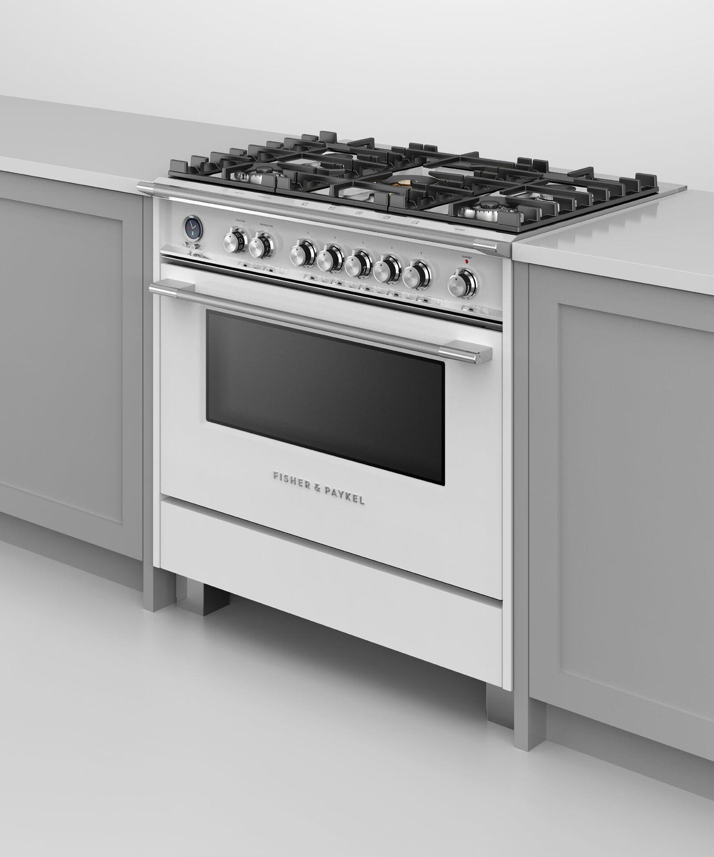 FISHER & PAYKEL OR36SCG6W1 Dual Fuel Range, 36", 5 Burners, Self-cleaning - OR36SCOR36SCG6W1-KTG6W1-KT