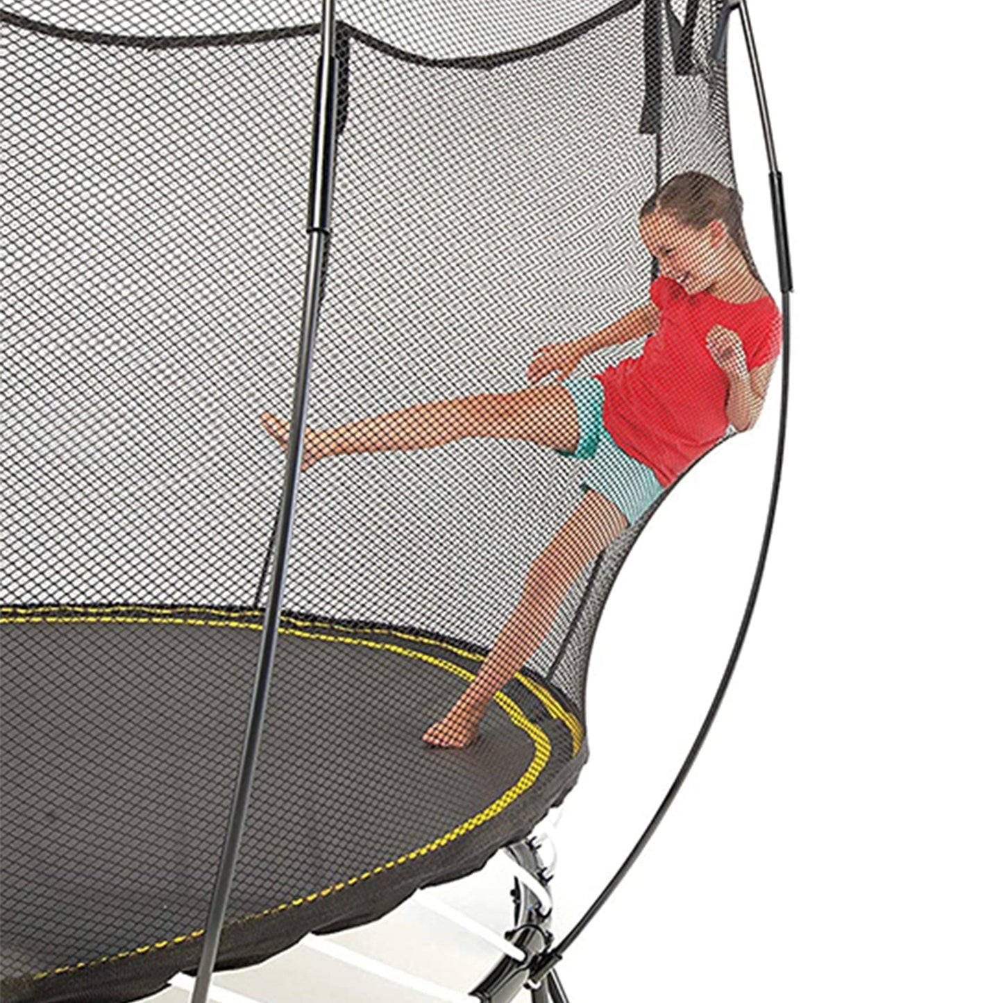 Springfree Trampoline Kids Oval 8 x 11 Ft Trampoline & FlexrHoop Basketball Game - 299720