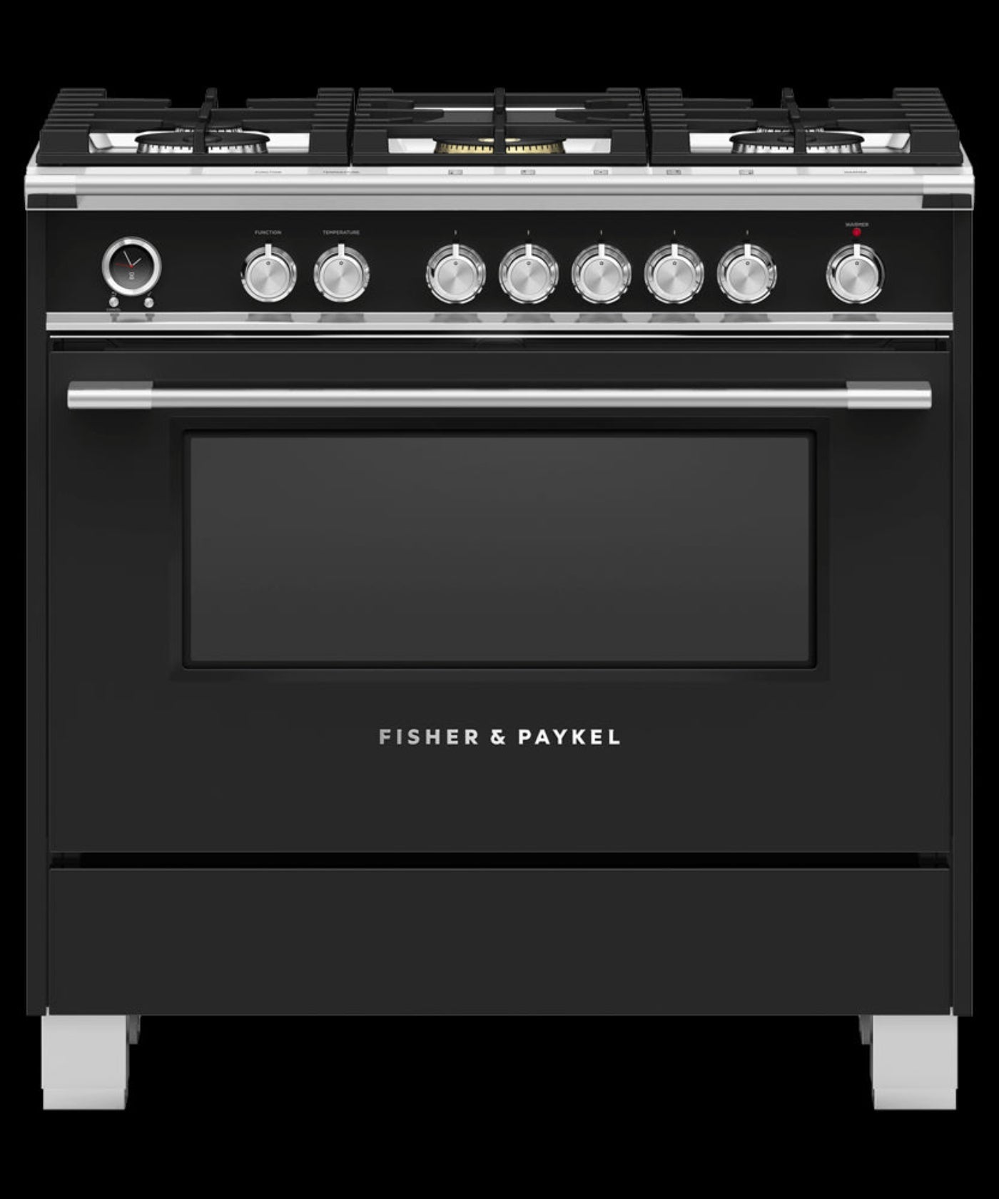 FISHER & PAYKEL OR36SCG6B1 Dual Fuel Range, 36", 5 Burners, Self-cleaning - OR36SCG6B1-KT