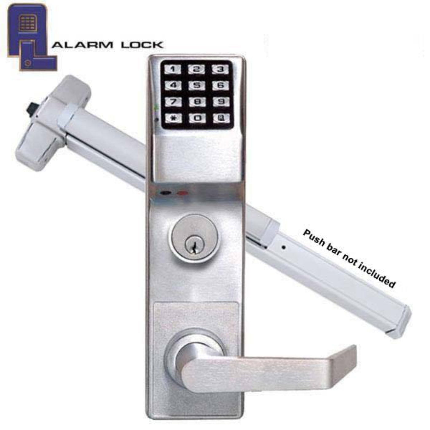Alarm Lock Trilogy Networx Panic Exit Trim Keypad Digital Lock w/ Audit Trail - Von Duprin 9900 Prep - Satin Chrome - ALL-ETDLNS1G/26DV99