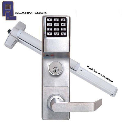 Alarm Lock Trilogy Networx Panic Exit Trim Keypad Digital Lock w/ Audit Trail - Von Duprin 9900 Prep - Satin Chrome - ALL-ETDLNS1G/26DV99