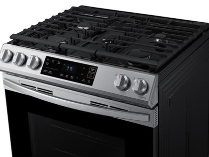 SAMSUNG 6.0 cu ft. Smart Slide-in Gas Range in Stainless Steel - NX60T8111SS-KT