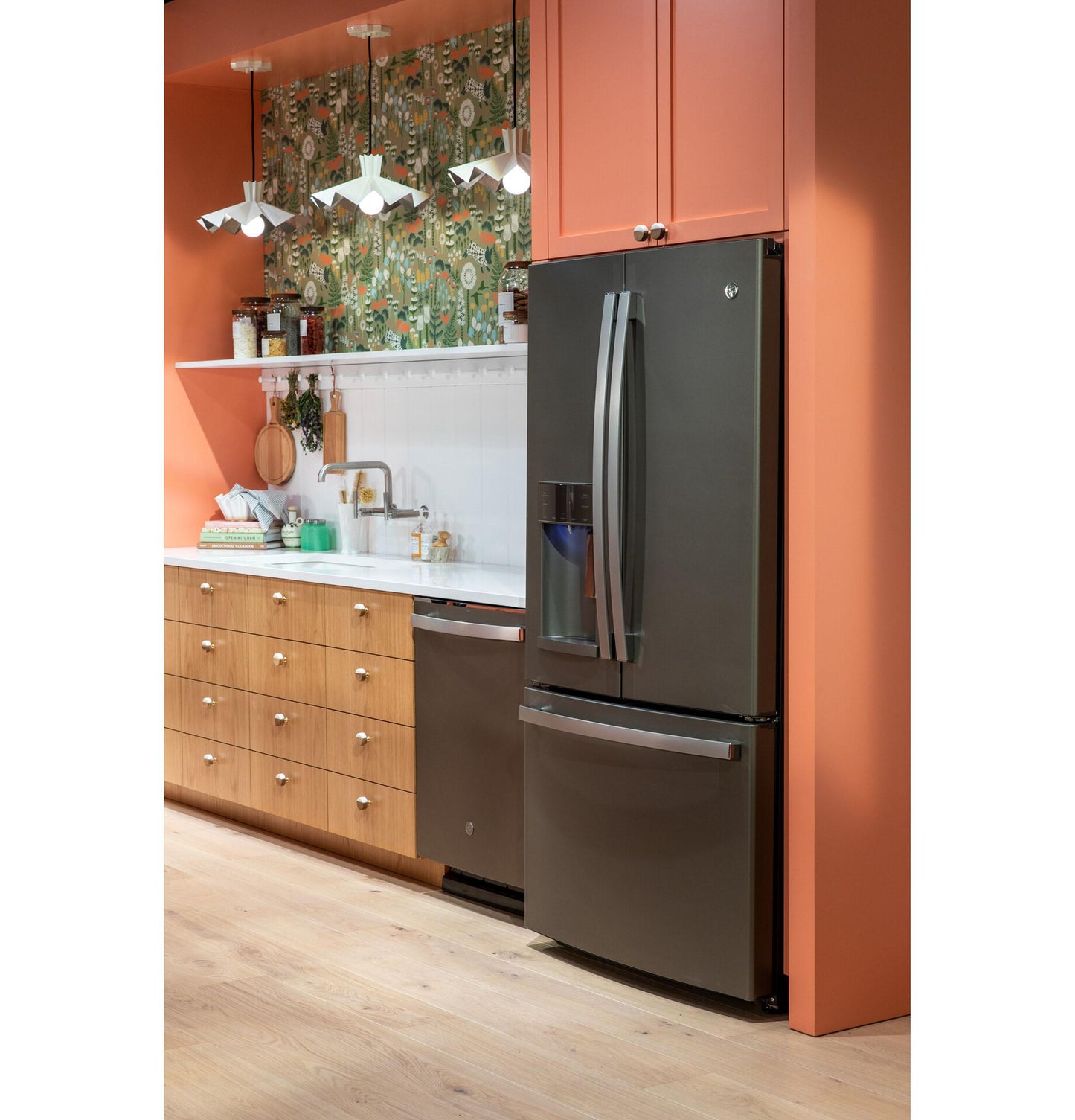 GE APPLIANCES GYE22GMNES GE® ENERGY STAR® 22.1 Cu. Ft. Counter-Depth French-Door Refrigerator -GYE22GMNES-KT