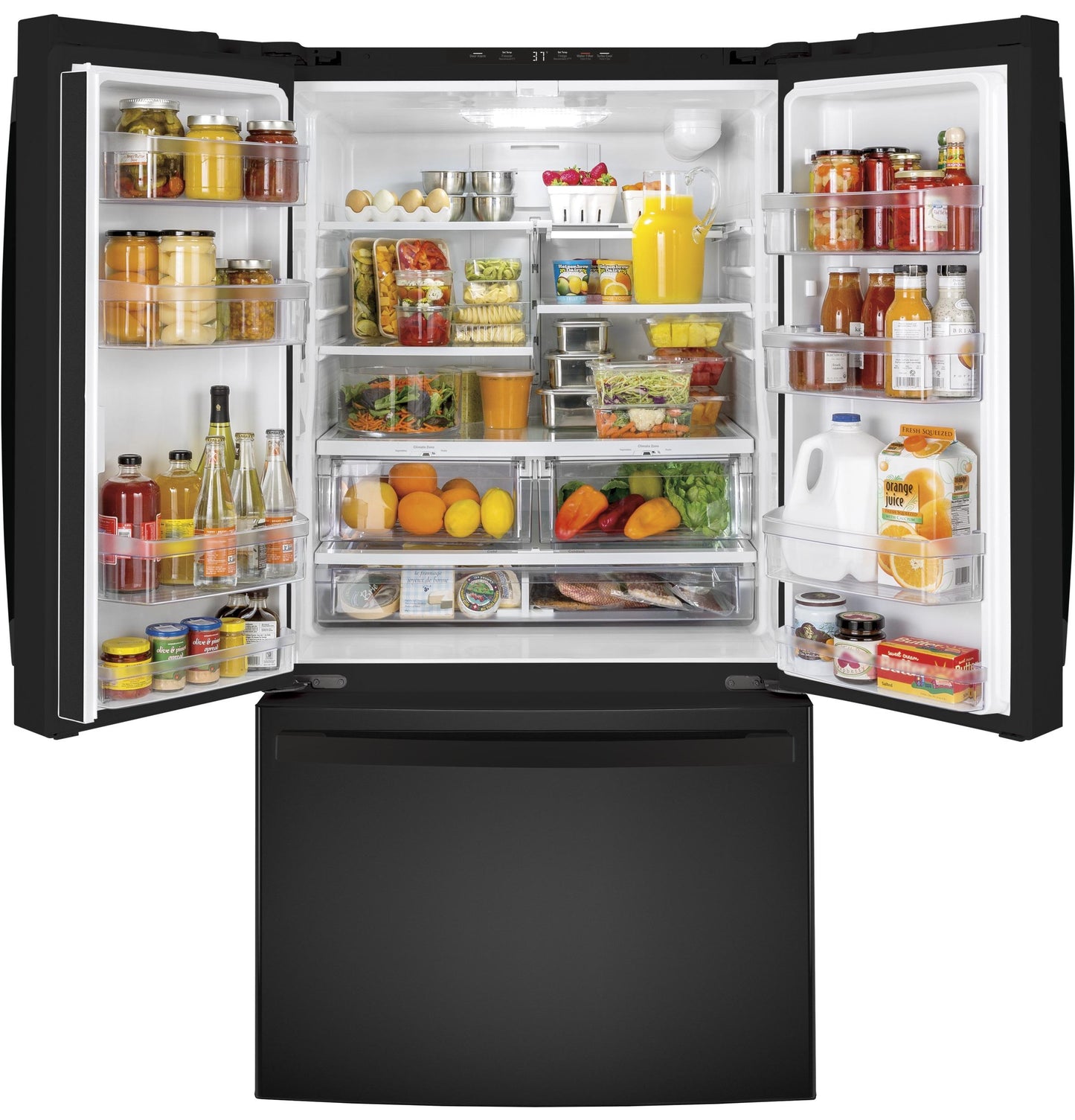 GE APPLIANCES GNE27JGMBB GE® ENERGY STAR® 27.0 Cu. Ft. French-Door Refrigerator - GNE27JGMBB-KT