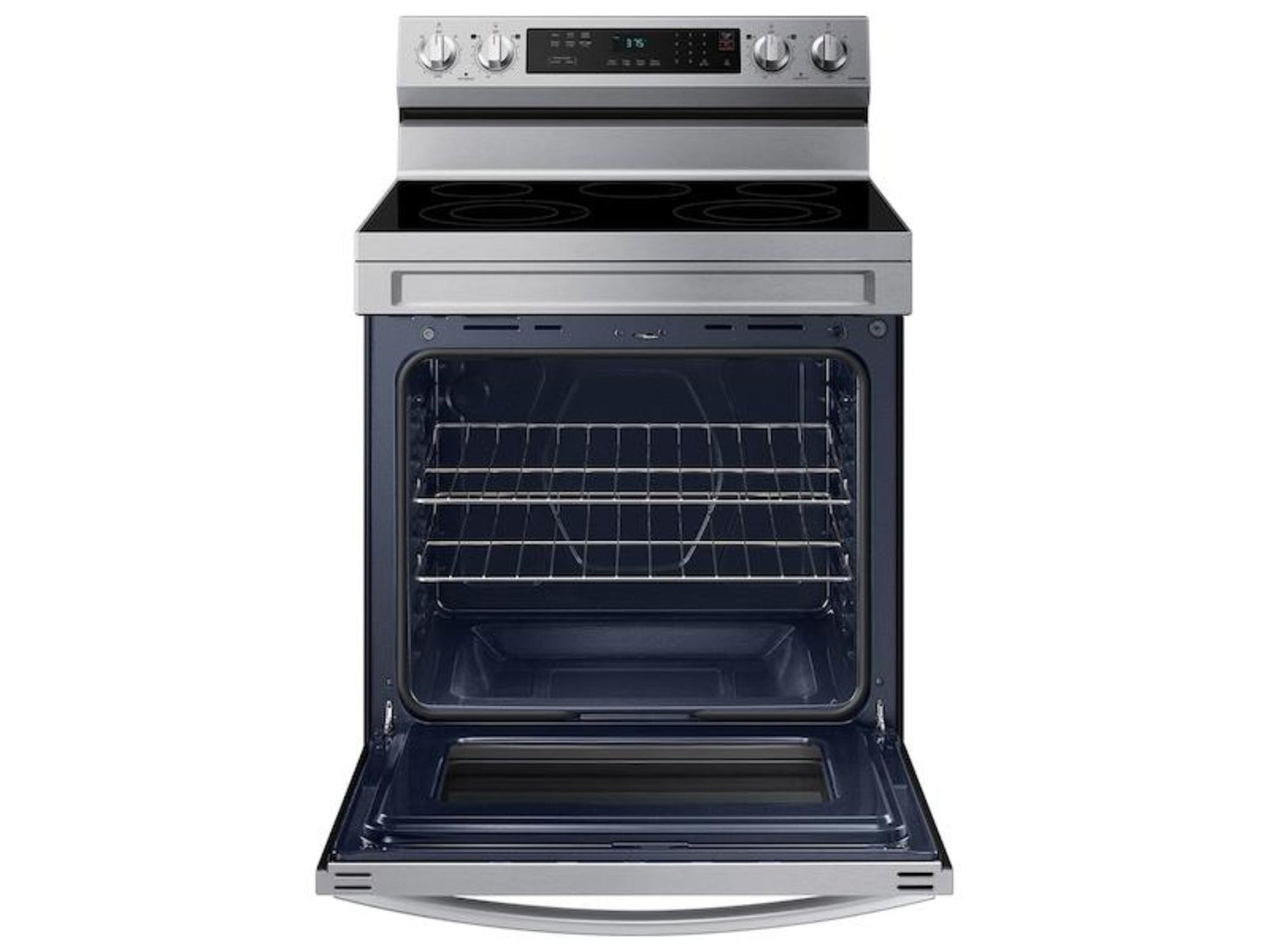 SAMSUNG 6.3 cu. ft. Smart Freestanding Electric Range with Rapid Boil™ & Self Clean in Stainless Steel - NE63A6311SS-KT