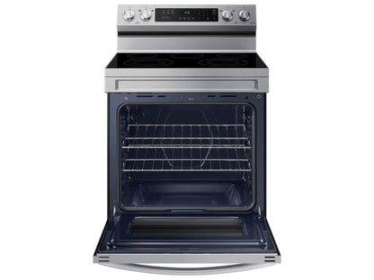 SAMSUNG 6.3 cu. ft. Smart Freestanding Electric Range with Rapid Boil™ & Self Clean in Stainless Steel - NE63A6311SS-KT
