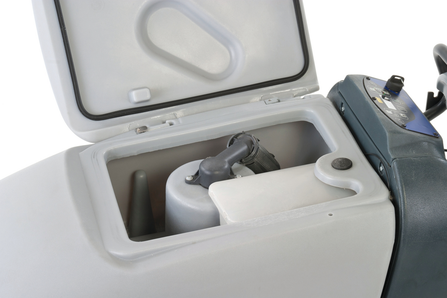 Advance Demo Unit Advance SC750  28" Walk Behind Cylindrical Floor Sweeper-Scrubber  Battery  Self Propel  Low Hours