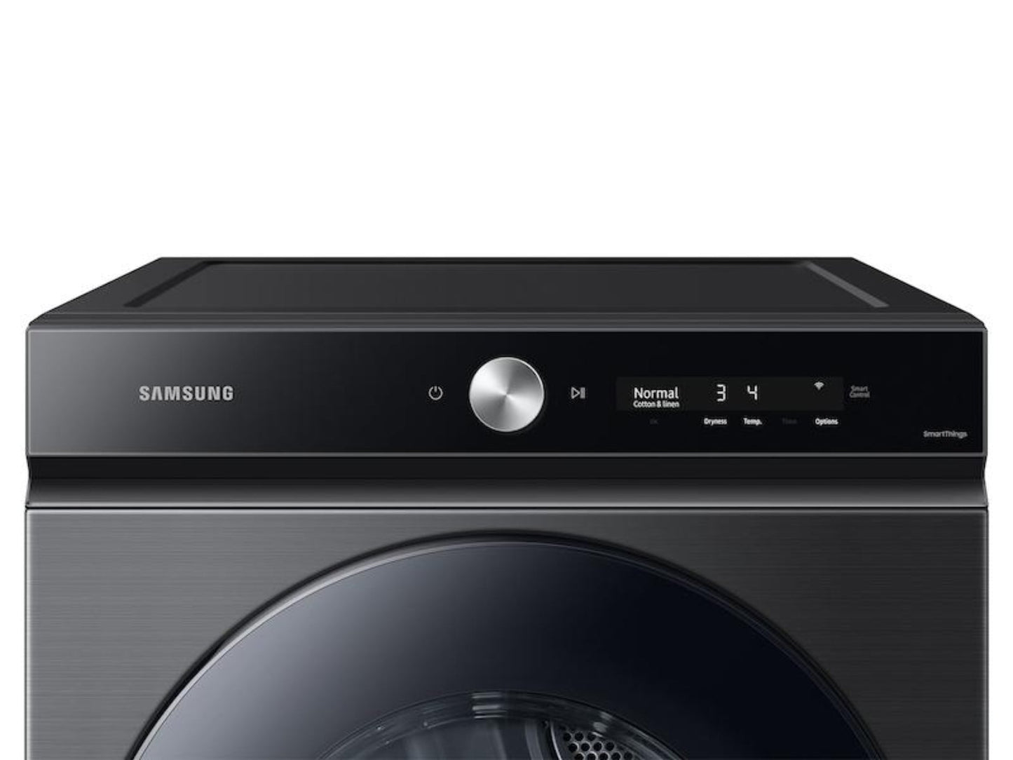 SAMSUNG Bespoke 7.6 cu. ft. Ultra Capacity Electric Dryer with Super Speed Dry and AI Smart Dial in Brushed Black - DVE53BB8700VA3-KT