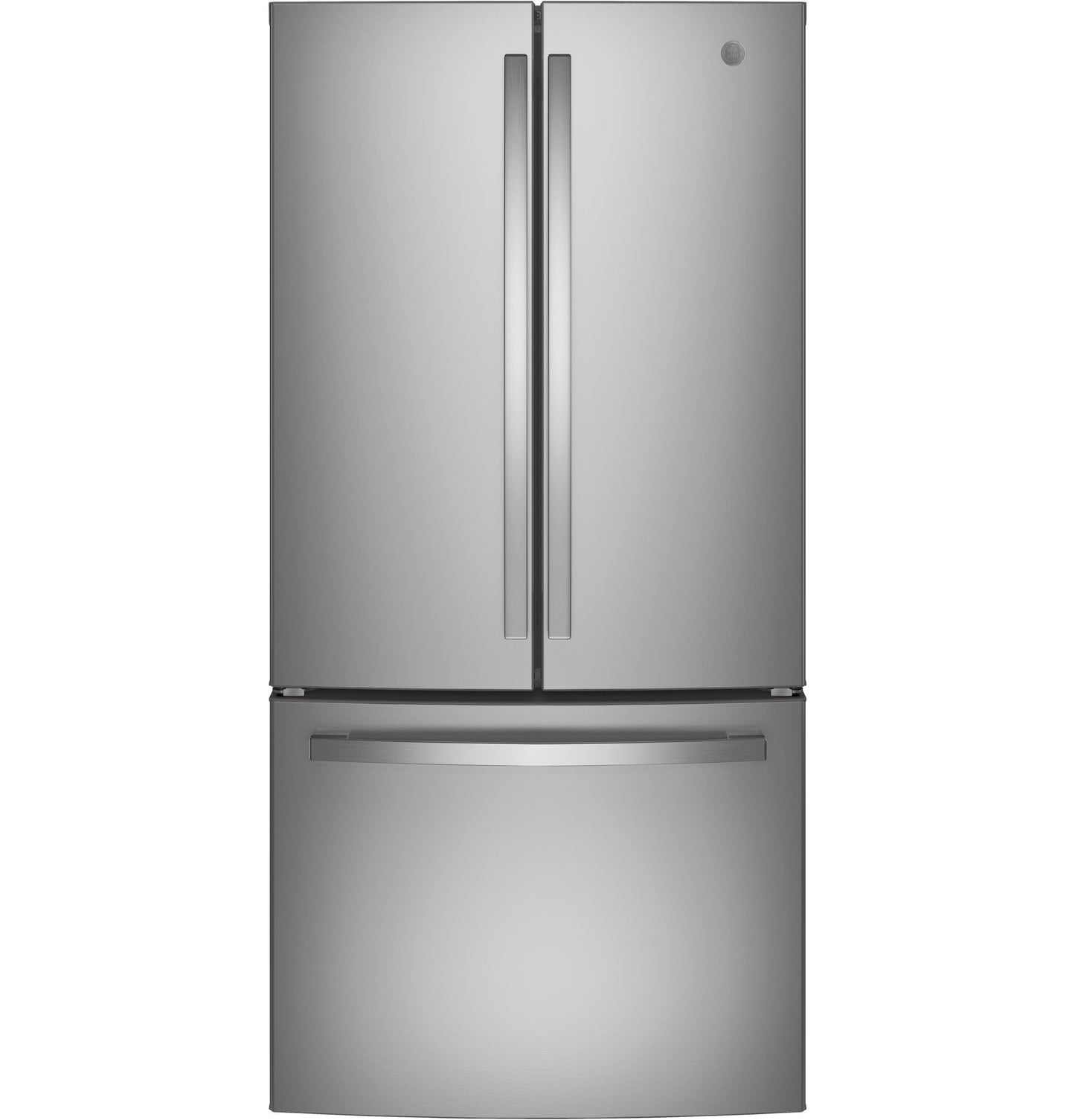 GE APPLIANCES GWE19JYLFS GE® ENERGY STAR® 18.6 Cu. Ft. Counter-Depth French-Door Refrigerator - GWE19JYLFS-KT