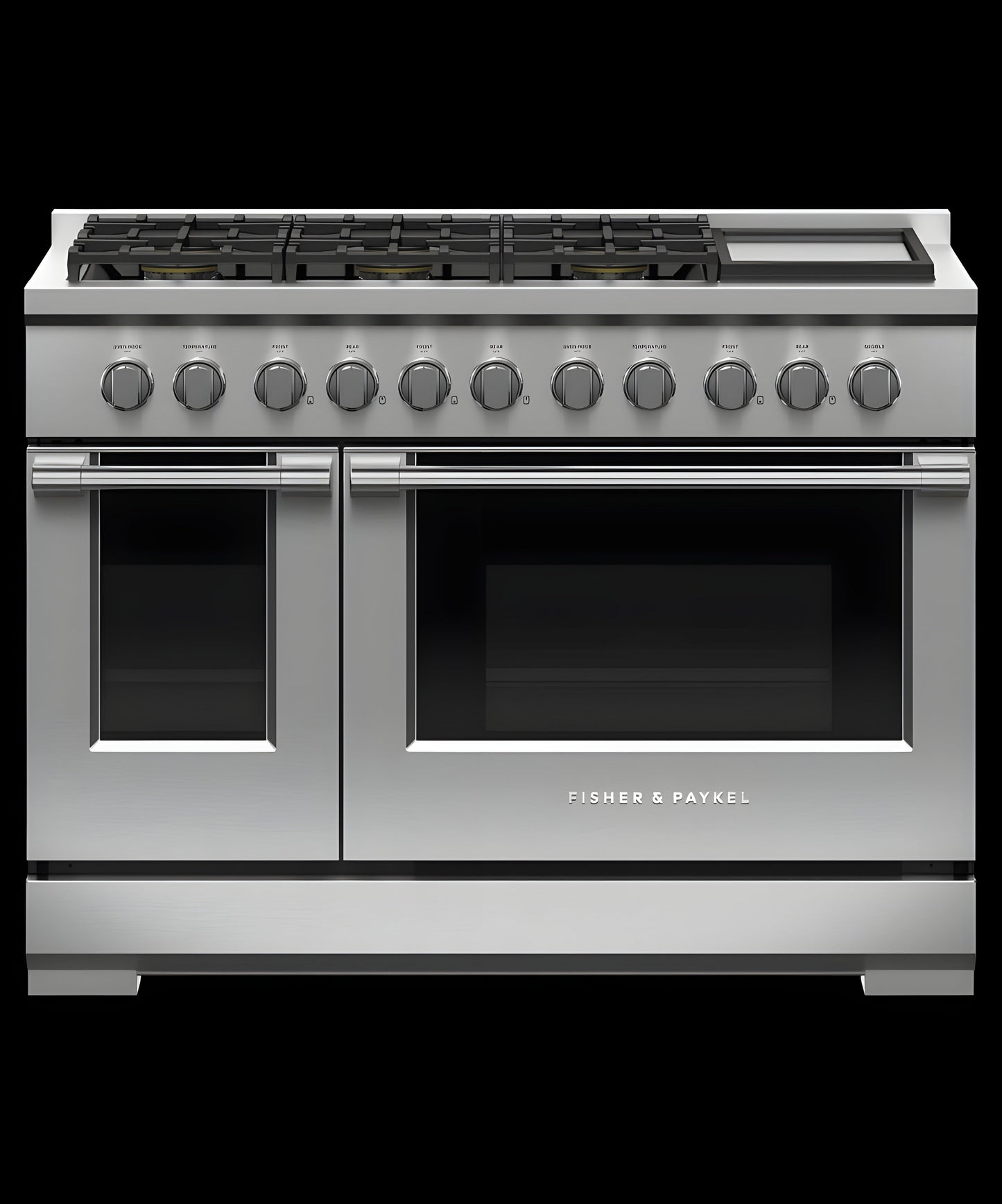 FISHER & PAYKEL RHV3484N Dual Fuel Range, 48", 4 Burners, 4 Induction Zones, Self-cleaning - RHV3484N-KT