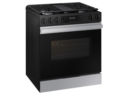 SAMSUNG Bespoke 6.0 cu. ft. Smart Slide-In Gas Range with Air Fry & Precision Knobs in Stainless Steel - NSG6DG8300SR-KT