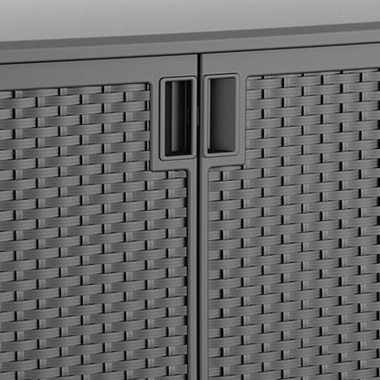 Suncast Lockable Outdoor Cabinet Deck Storage Box w/ Adjustable Shelf (3 Pack) - 320519