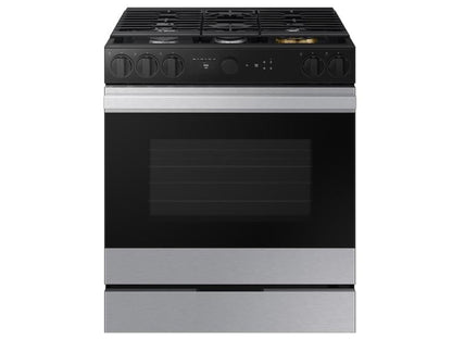 SAMSUNG Bespoke 6.0 cu. ft. Smart Slide-In Gas Range with Air Sous Vide & Air Fry in Stainless Steel - NSG6DG8500SR-KT