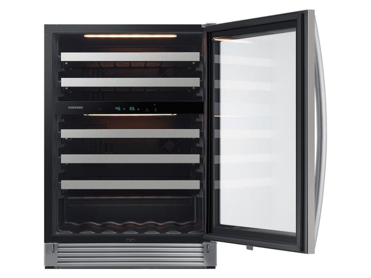 SAMSUNG 51-Bottle Capacity Wine Cooler in Stainless Steel - RW51TS338SR-KT