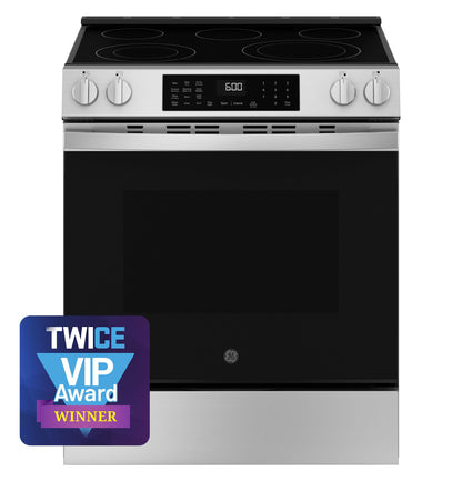 GE APPLIANCES GRS600AVFS GE(R) 30" Slide-In Electric Convection Range with No Preheat Air Fry and EasyWash(TM) Oven Tray - GRS600AVFS-KT