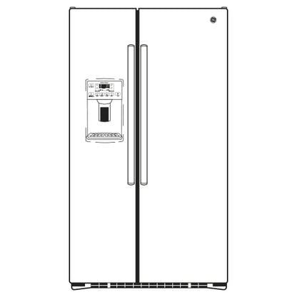 GE APPLIANCES GZS22DGJBB GE® 21.9 Cu. Ft. Counter-Depth Side-By-Side Refrigerator - GZS22DGJBB-KT