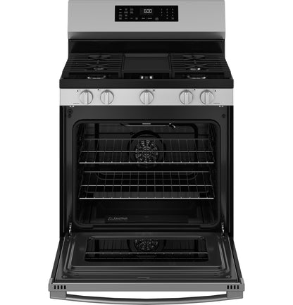 GE APPLIANCES GGF600AVSS GE(R) 30" Free-Standing Gas Convection Range with No Preheat Air Fry and EasyWash(TM) Oven Tray - GGF600AVSS-KT