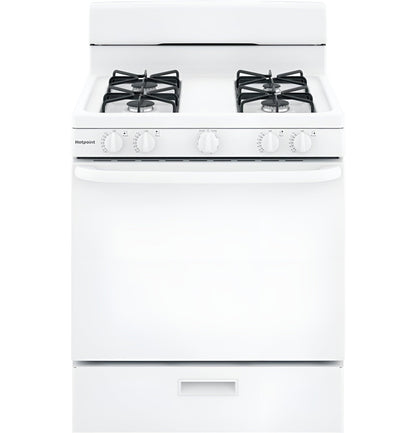 HOTPOINT RGBS300DMWW Hotpoint 30" Free-Standing Gas Range - RGBS300DMWW-KT