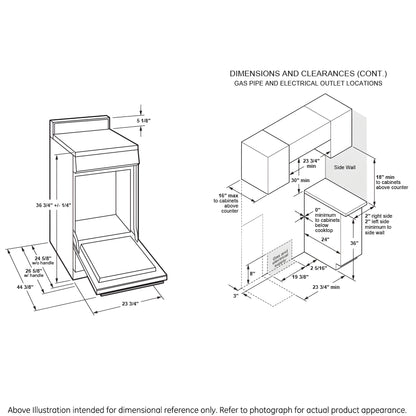 HOTPOINT 24" Front-Control Free-Standing Gas Range with Large Window - RGAS300DMWW-KT