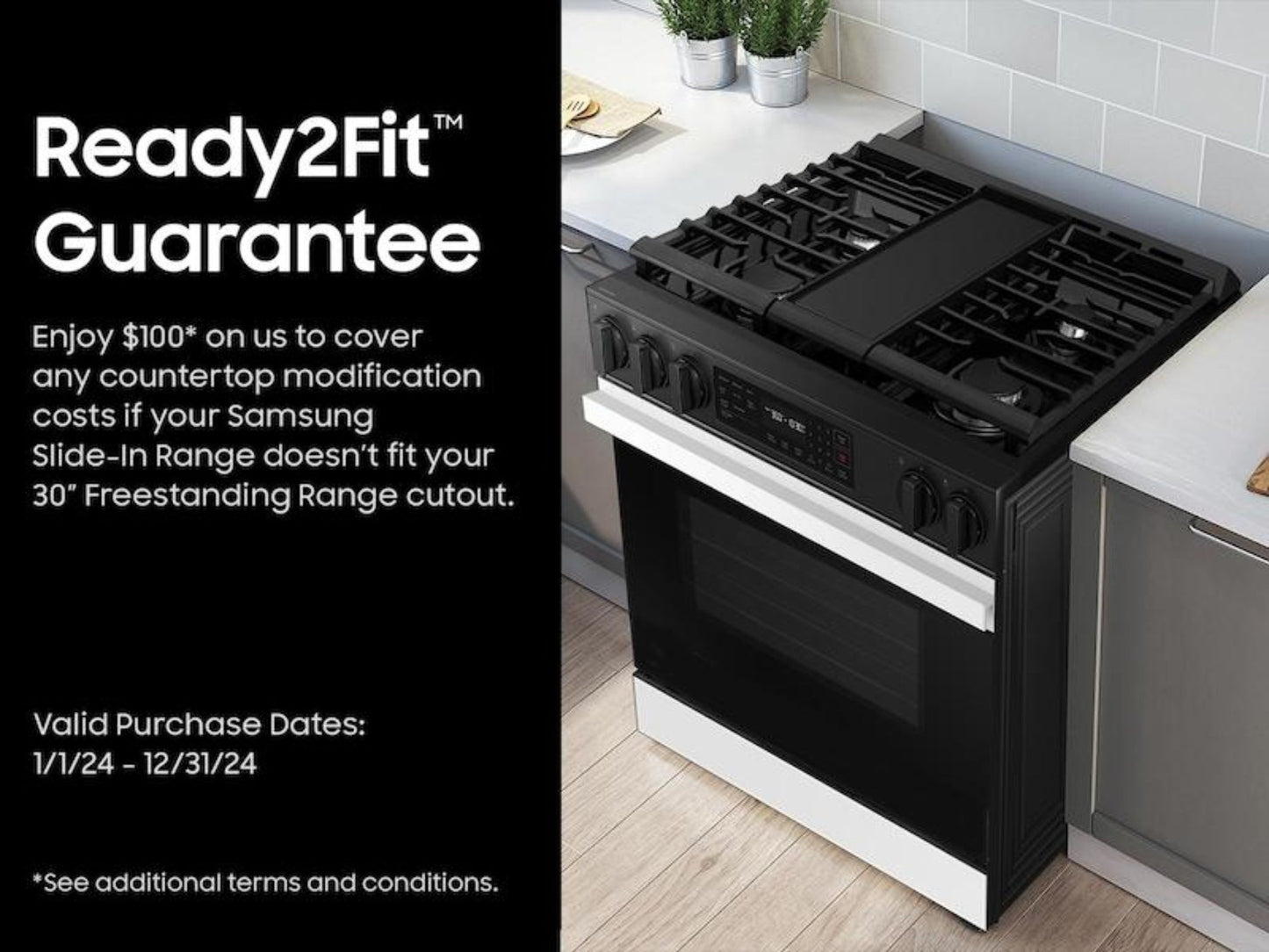 SAMSUNG Bespoke 6.0 cu. ft. Smart Slide-In Gas Range with Air Fry & Precision Knobs in White Glass - NSG6DB830012-KT